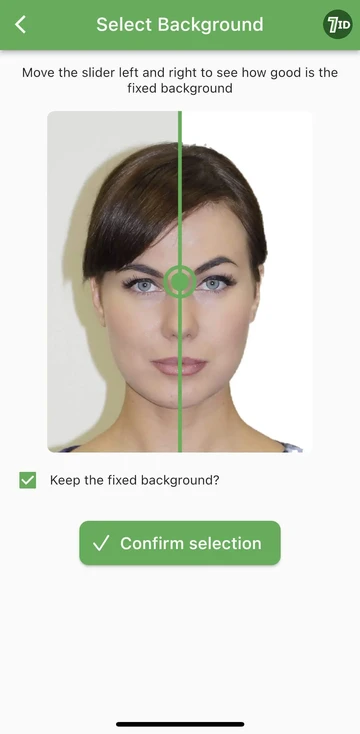 7ID App: 35x45 foto vit bakgrund