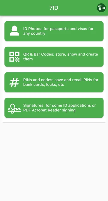 7ID app: Skannaðu, búðu til og geymdu QR kóða
