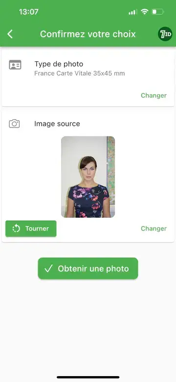 7ID: Éditeur de fond photo Carte Vitale