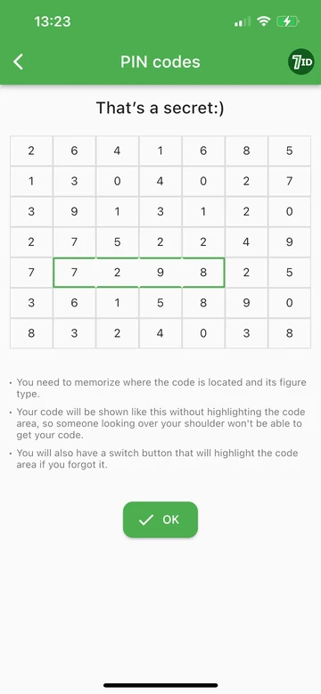 7ID: надійно зберігайте свої PIN-коди в одній програмі