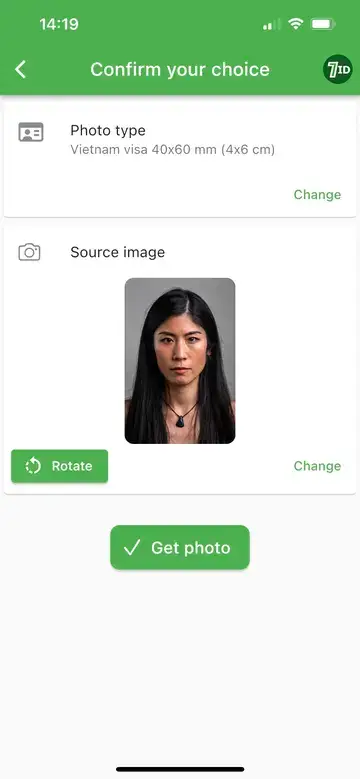7ID: Розмір фотографії візи до В’єтнаму