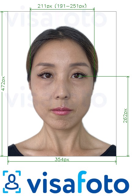 Príklad fotografie pre China Passport online starý formát 354 x 472 pixelov s presnou špecifikáciou veľkosti