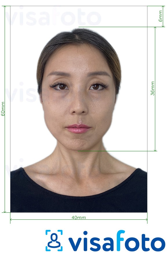Príklad fotografie pre Japonsko obnovuje 4x6 cm s presnou špecifikáciou veľkosti