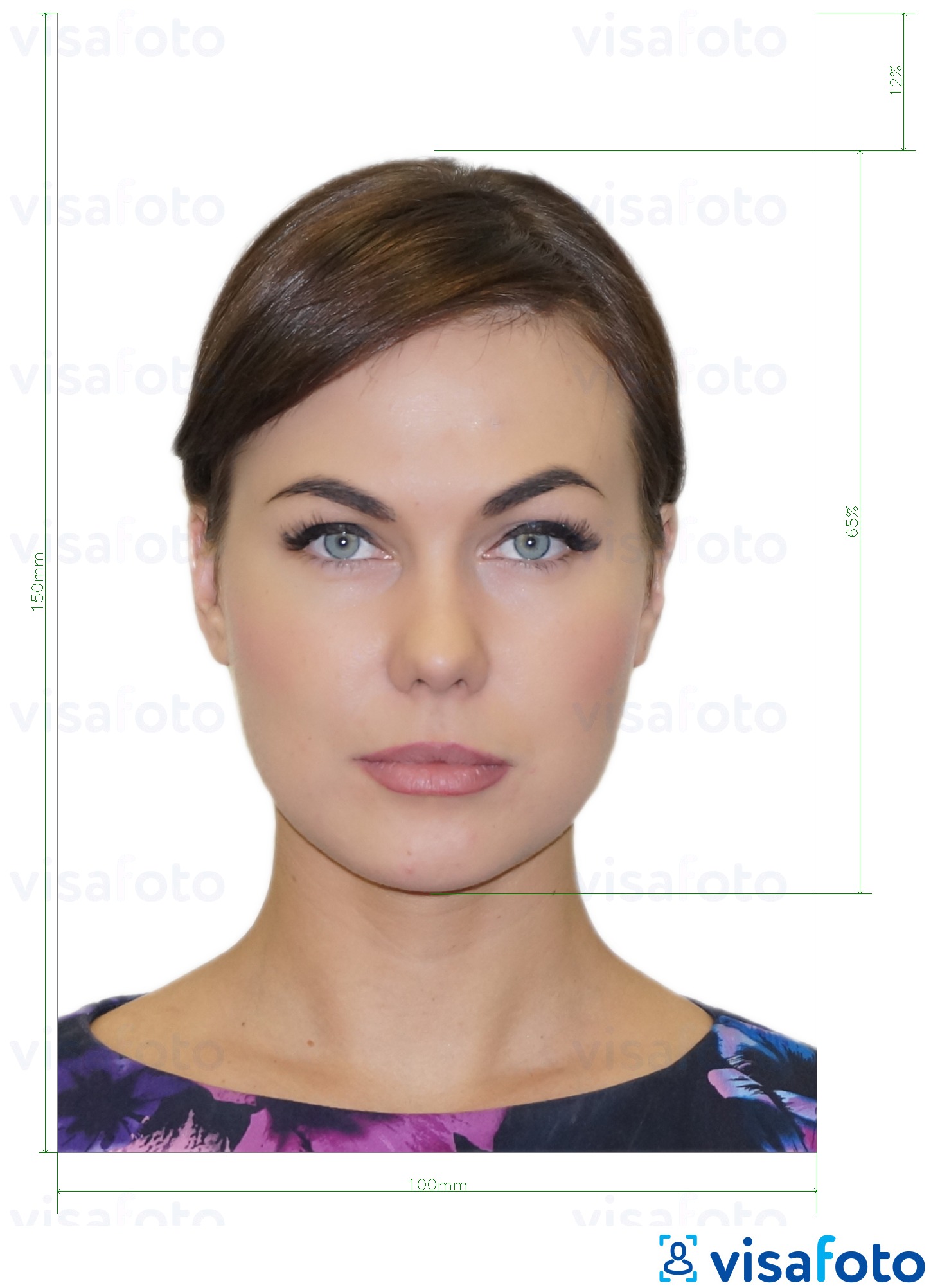 Príklad fotografie pre Občiansky preukaz Moldavska (Buletin de identitate) 10x15 cm s presnou špecifikáciou veľkosti