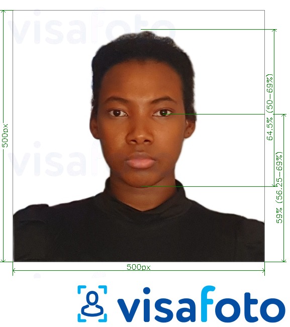 Príklad fotografie pre Rwanda Východoafrické turistické vízum online s presnou špecifikáciou veľkosti